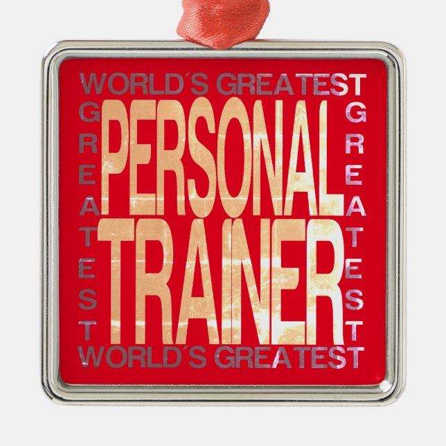 Weltbester Personal Trainer Ornament Aus Metall (Vorne)