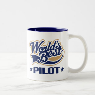 Weltbester Pilot Zweifarbige Tasse