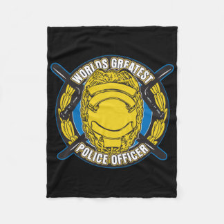 Weltbester Polizei-Offizier Fleecedecke
