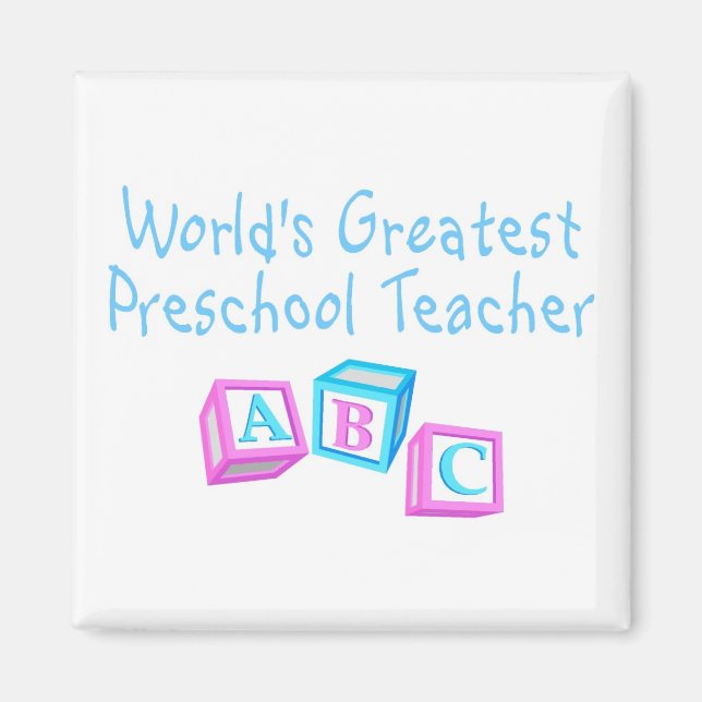 Weltbester Preschool-Lehrer Magnet (Vorne)