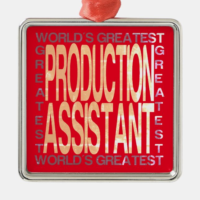 Weltbester Produktionsassistent Ornament Aus Metall (Vorne)