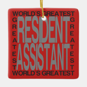Weltbester Residentassistent Keramikornament
