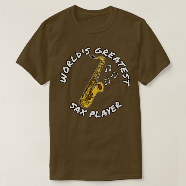 Weltbester Saxspieler Saxophon Saxophonist T-Shirt (Design vorne)