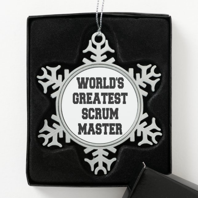 Weltbester Scanner Schneeflocken Zinn-Ornament (Box)