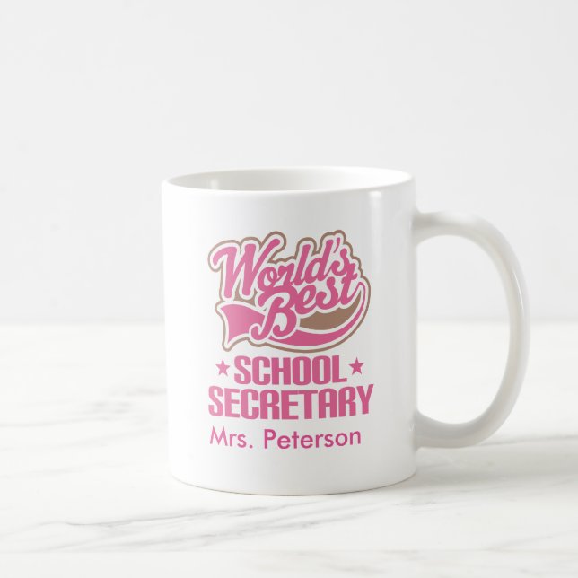 Weltbester Schulsekretär Personalized Mug Kaffeetasse (Rechts)