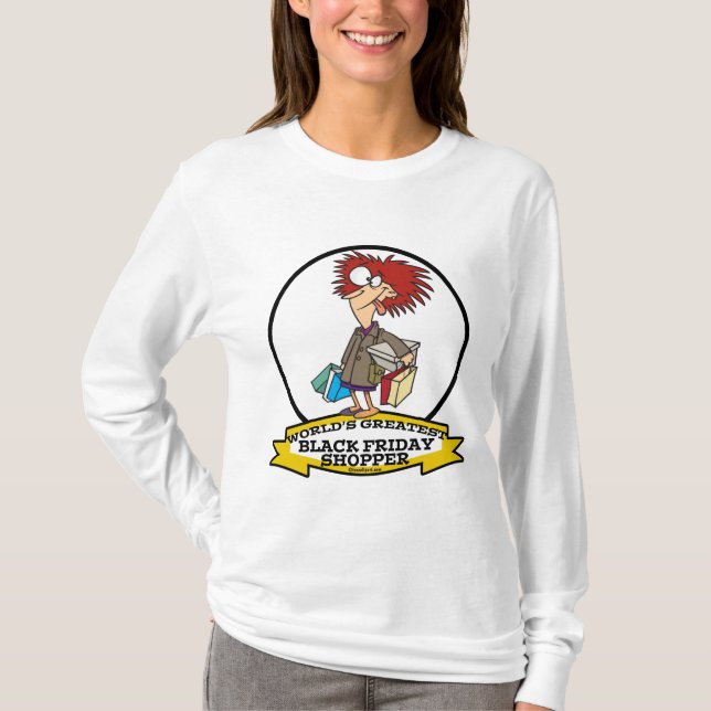 WELTBESTER SCHWARzer FREITAG-CARTOON T-Shirt (Vorderseite)