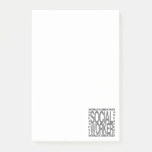 weltbester Sozialarbeiter Post-it Klebezettel