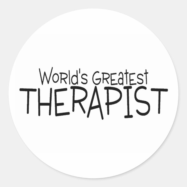 Weltbester Therapeut Runder Aufkleber (Vorderseite)