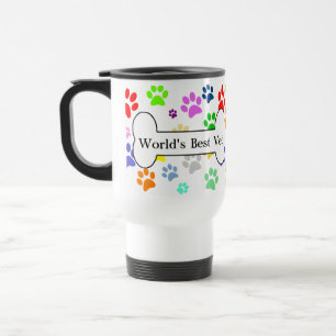 weltbester Tierarzt Colorful Pet Paws Reisebecher