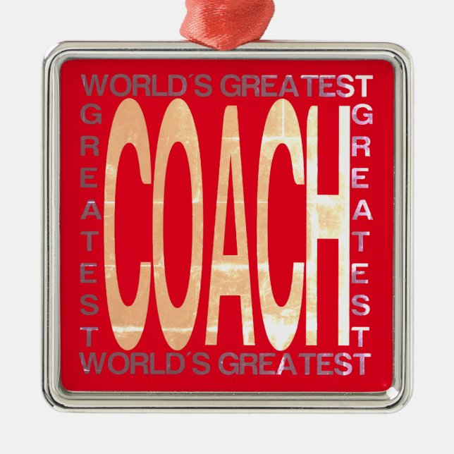 Weltbester Trainer Ornament Aus Metall (Vorne)