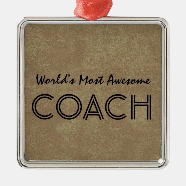 Weltbester Trainer Ornament Aus Metall (Vorne)