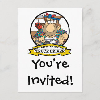 WELTBESTER TREIBER MÄNNER CARTOON EINLADUNG