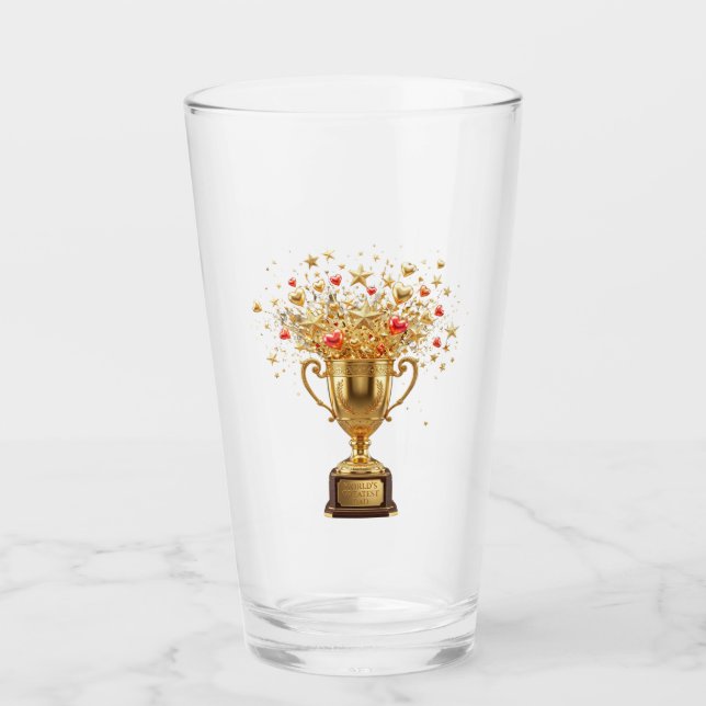 Weltbester VATER Glas (Vorderseite)