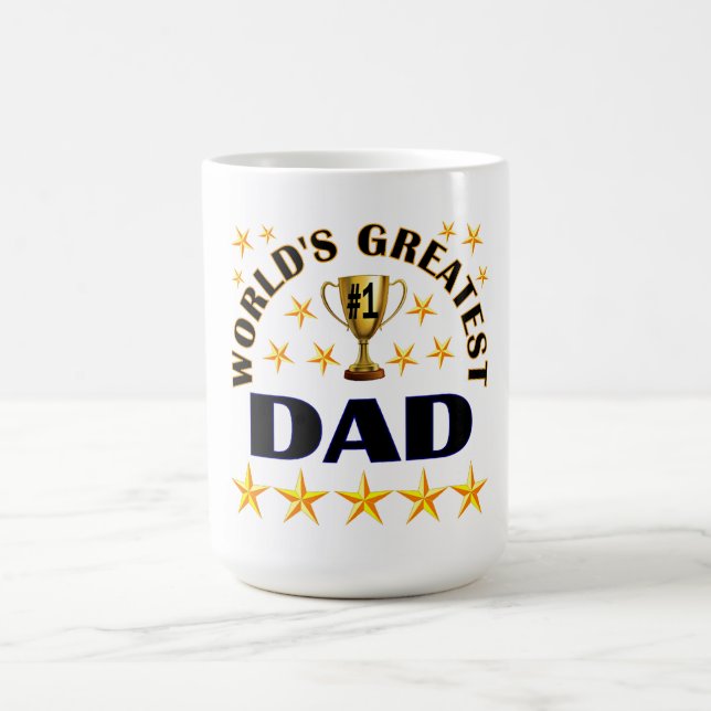 Weltbester Vater, Goldene Sterne, Kaffeetasse (Mittel)