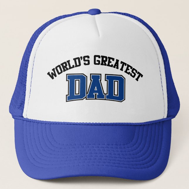 Weltbester Vater Hat Blue Truckerkappe (Vorderseite)