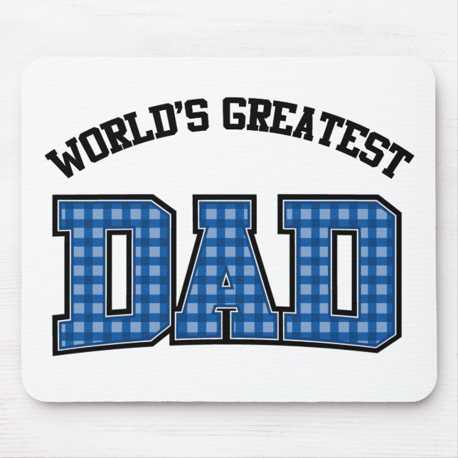 Weltbester Vater Mousepad Kariert (Vorne)