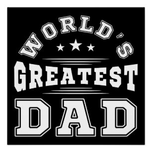 Weltbester Vater-Typografie-Geschenk zum Vatertag Poster