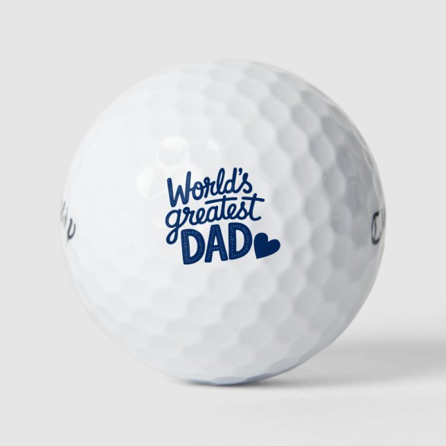'Weltbester Vater' Vatertag, Geburtstagsgeschenk Golfball (Vorderseite)