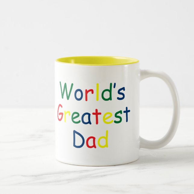 Weltbester Vater Zweifarbige Tasse (Rechts)