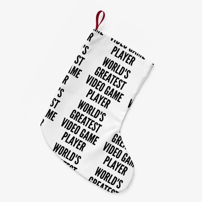 Weltbester Videospielplayer Kleiner Weihnachtsstrumpf (Vorderansicht (hängend))