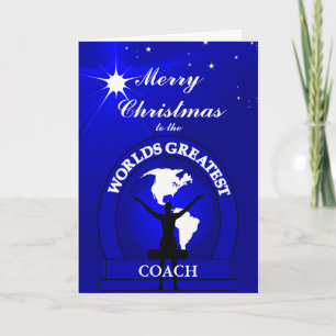 Weltbester Weihnachtscoach Gruß Feiertagskarte