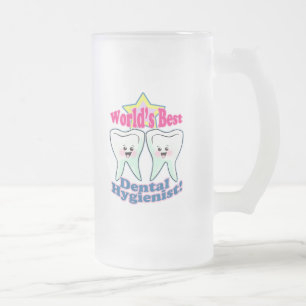 Weltbester Zahnarzthelfer Mattglas Bierglas