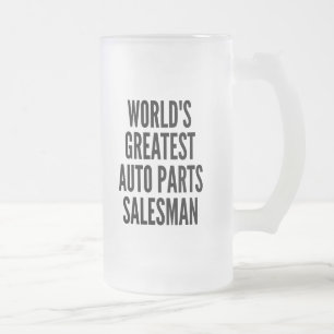 Weltbestes Auto Ersatzverkäufer Mattglas Bierglas