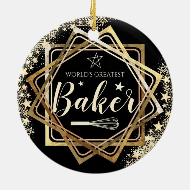 Weltbestes Baker-Whisky Keramik Ornament (Hinten)