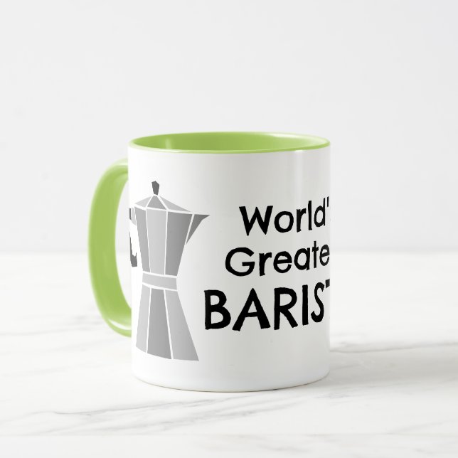 Weltbestes Barista Moka Pot Kaffee Tasse (Vorderseite Links)