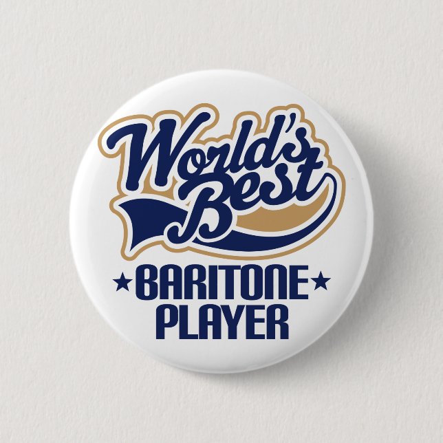 Weltbestes Bariton-Spieler-Geschenk Button (Vorderseite)