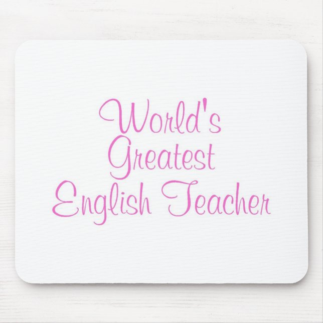Weltbestes englischer Lehrer-Rosa Mousepad (Vorne)