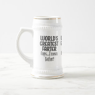 weltbestes farter oops i gemeines Vaterweiß Bierglas