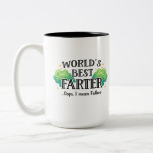 Weltbestes Fürz-Tasse Geschenk für Papa Vatertag Zweifarbige Tasse