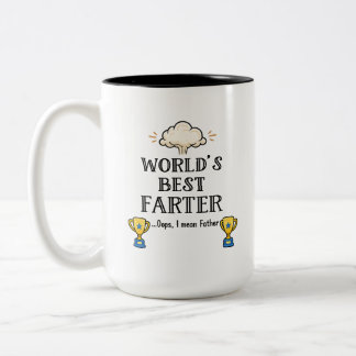 Weltbestes Fürz-Tasse Geschenk für Papa Vatertag  Zweifarbige Tasse
