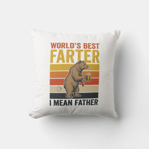 Weltbestes Fürze-Vater-Bär Funny Kissen