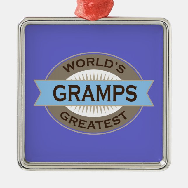 Weltbestes Gramps Ornament Aus Metall (Vorne)