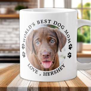 Weltbestes Hund-Mama-2-Foto für Personalisierte H Jumbo-Tasse