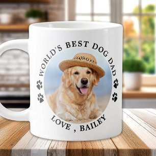 Weltbestes Hund-Vater-Foto für Personalisierte Ha Jumbo-Tasse