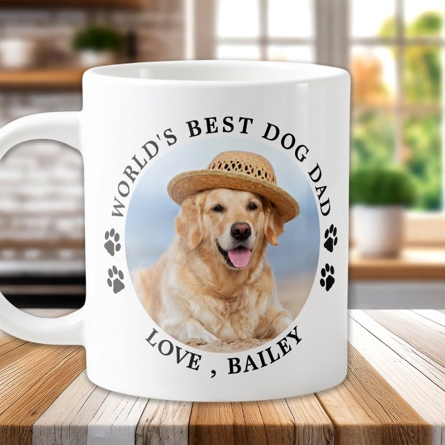 Weltbestes Hund-Vater-Foto für Personalisierte Hau Jumbo-Tasse (Von Creator hochgeladen)
