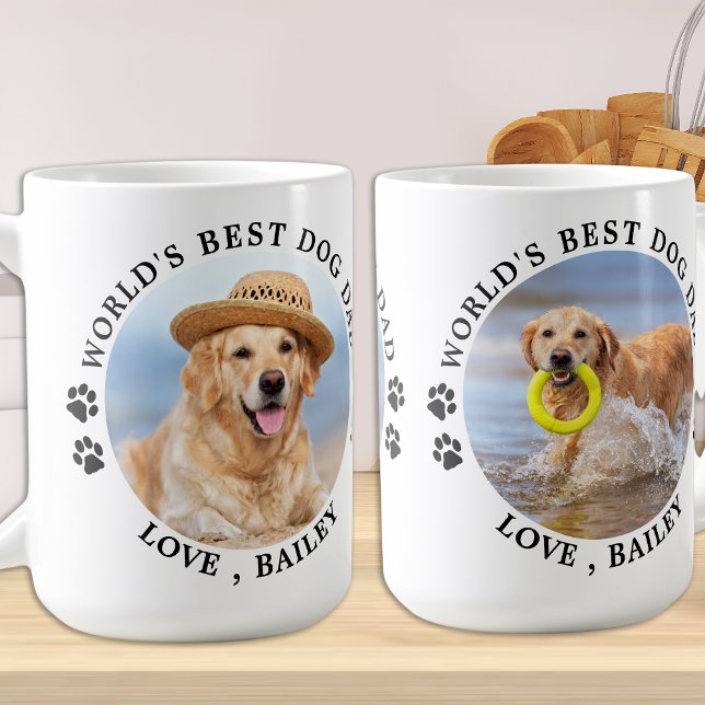 Weltbestes Hund-Vater-Foto für Personalisierte Hau Kaffeetasse (Von Creator hochgeladen)