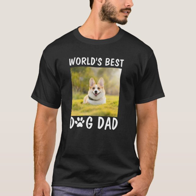 Weltbestes Hund-Vater-Foto für Personalisierte Hau T-Shirt (Vorderseite)