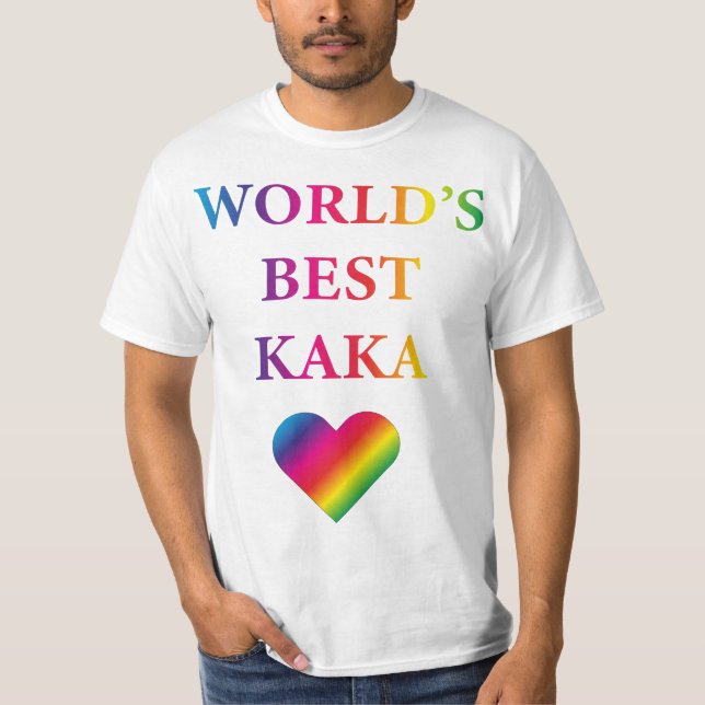 WELTBESTES KAKA RAINBOW HERZEN T - Shirt (Vorderseite)