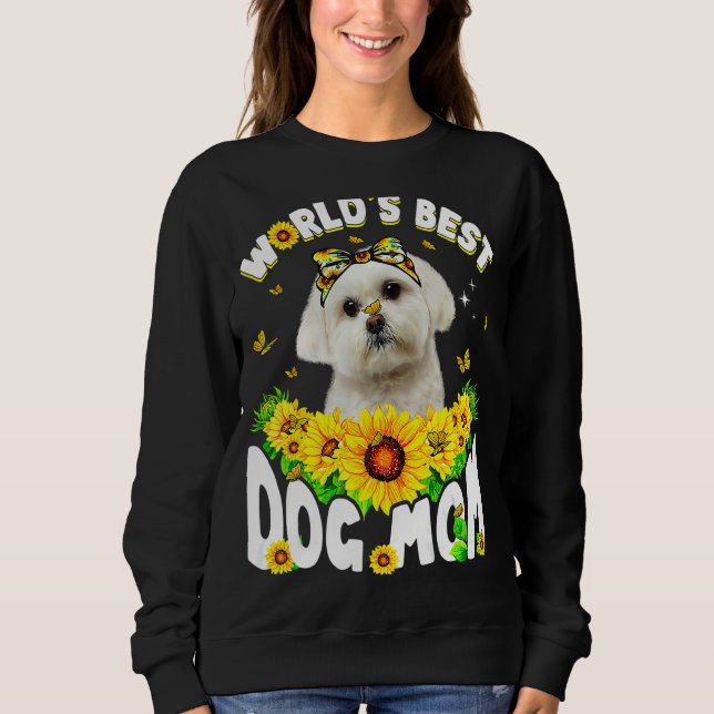 Weltbestes Muttertag der maltesischen Mama Sweatshirt (Vorderseite)