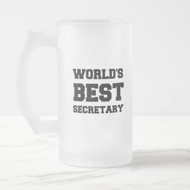 WELTBESTES SEKRETÄR MATTGLAS BIERGLAS (Links)