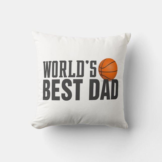 Weltbestes Vater Typografie Basketball-Kissen Kissen (Vorderseite)