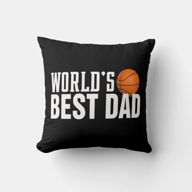 Weltbestes Vater Typografie Basketball-Kissen Kissen (Vorderseite)