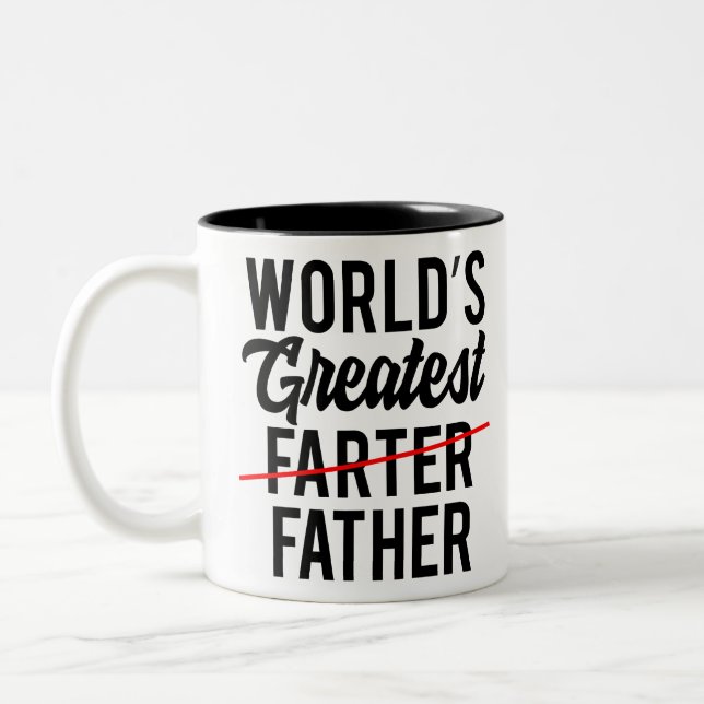 Weltbestes Vatervater-Tagesgeschenk Zweifarbige Tasse (Links)