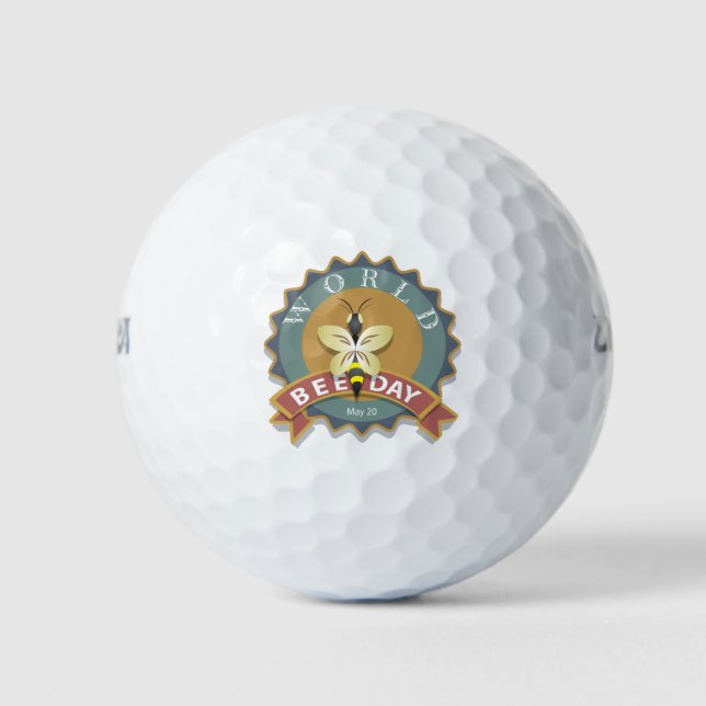 Weltbientag 20. Mai Golfball (Vorderseite)