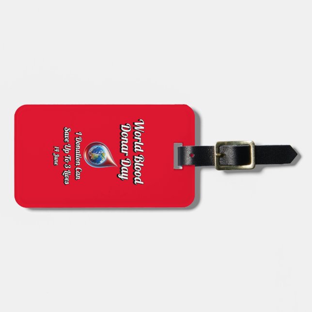 Weltblutspendertag. 14 Juni Gepäckanhänger (Vorderseite horizontal)