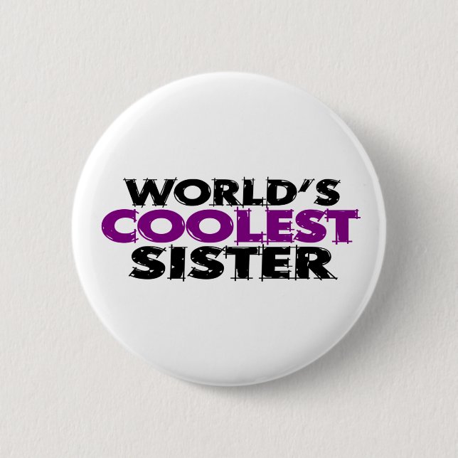 Weltcoolste Schwester Button (Vorderseite)
